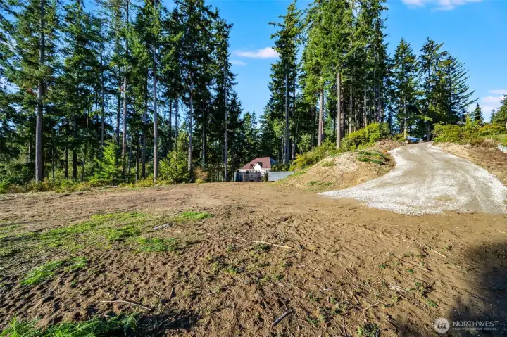 Looking up to Kingston Court - driveway