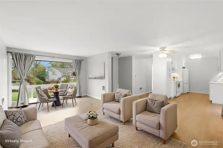 Virtually Staged Living and Dining