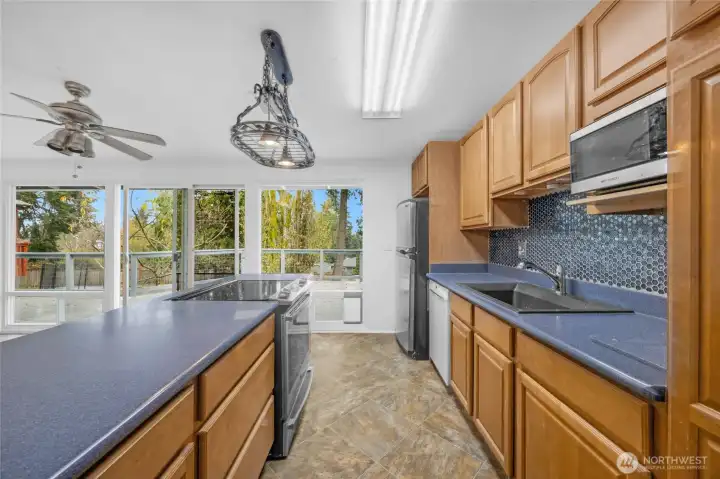 Kitchen looking west