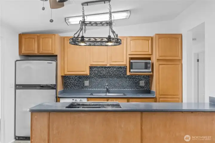 Kitchen looking north