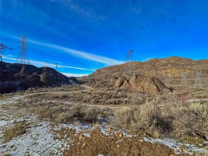 Top tier of property has more private space for RV/trailer, camping and hiking around