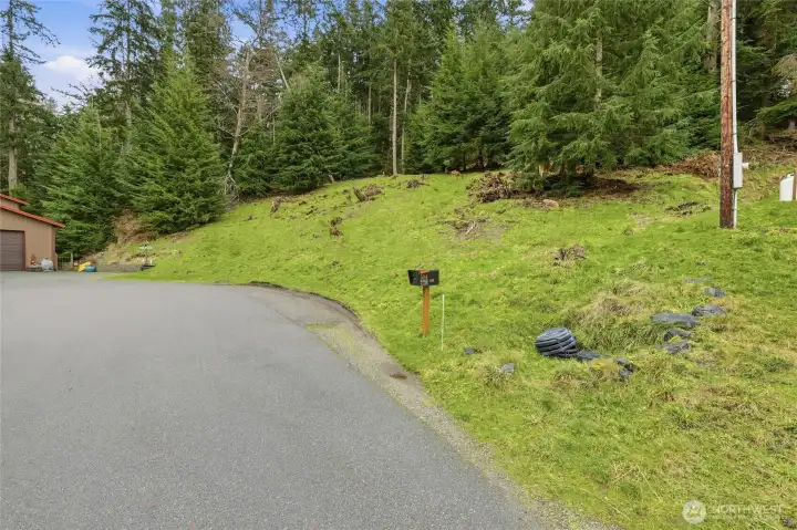 From the road, likely approach for driveway