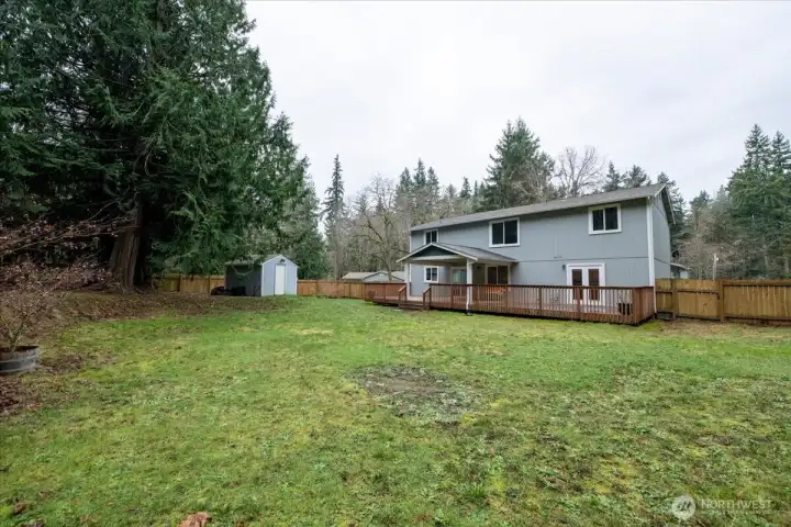 Main house: fenced-area (lot goes well beyond fence).