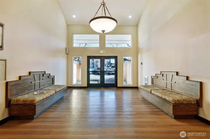 The lobby is secured and there is an Amazon key for deliveries.  The building is investing in a Butterfly callbox and will be installed this year.