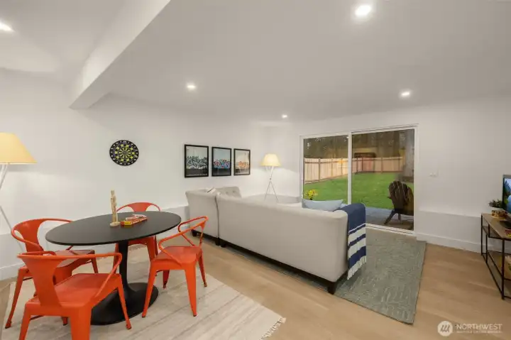 Slider access to the back yard.