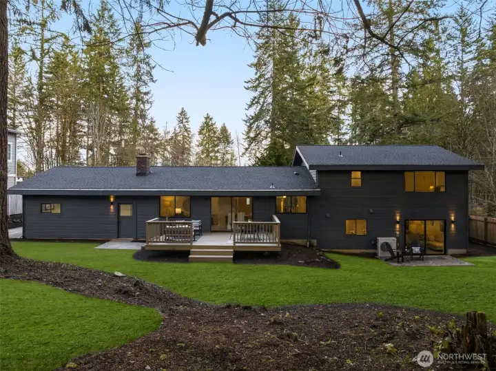 The lawn has been hydroseeded for fast and even germination.