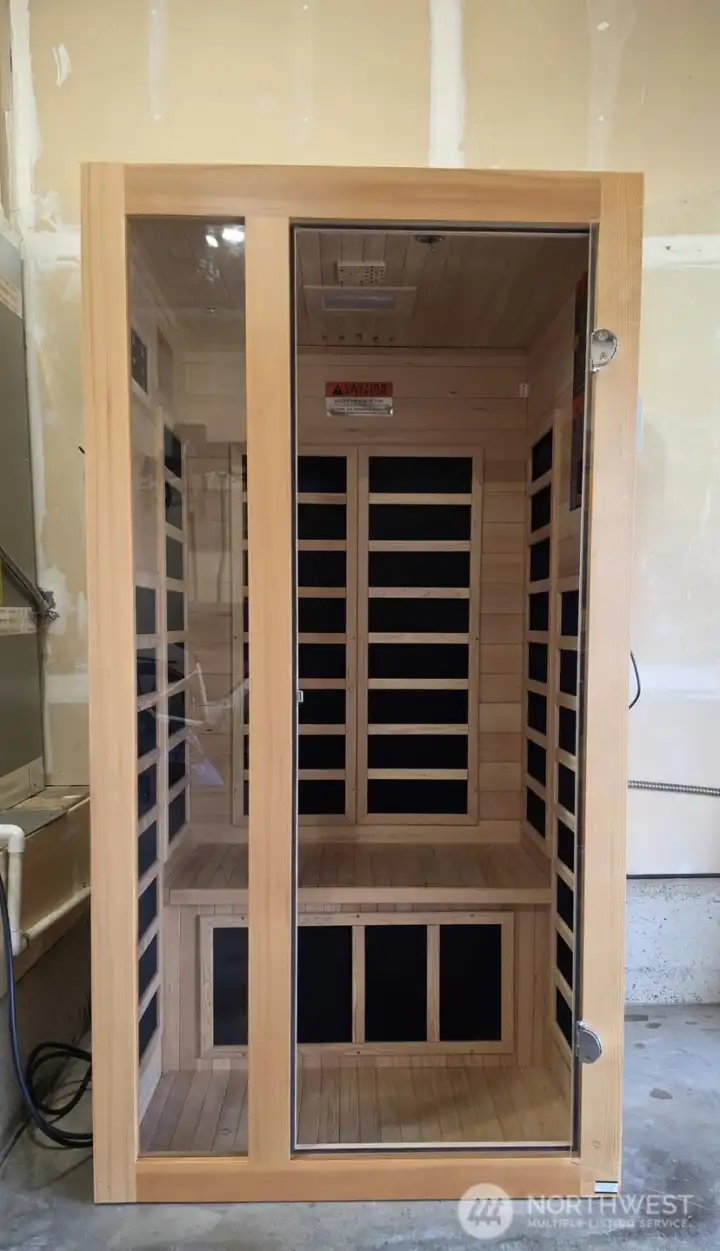 Sauna located in Garage