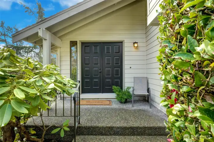 Double doors let you into this lovely home