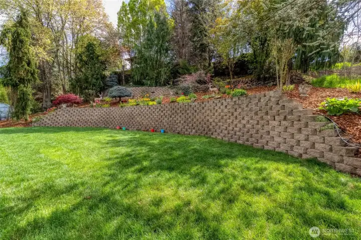 Beautifully landscaped and private backyard