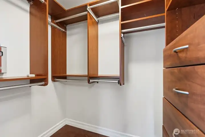Primary walk in closet