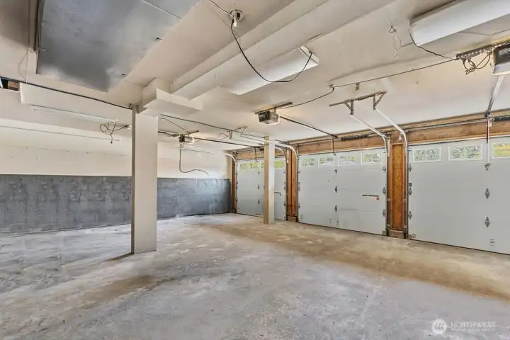 Over sized three car garage!