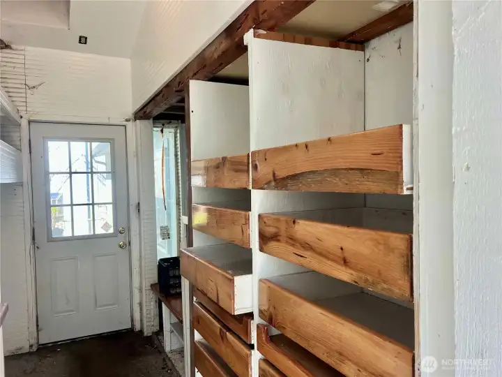 Bonus room off kitchen has tons of storage