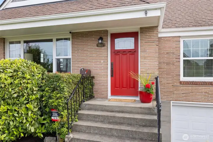 Welcoming front porch...