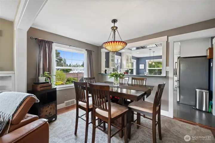 Spacious dining area seamlessly connected to the living spaces, ideal for everyday living and entertaining.