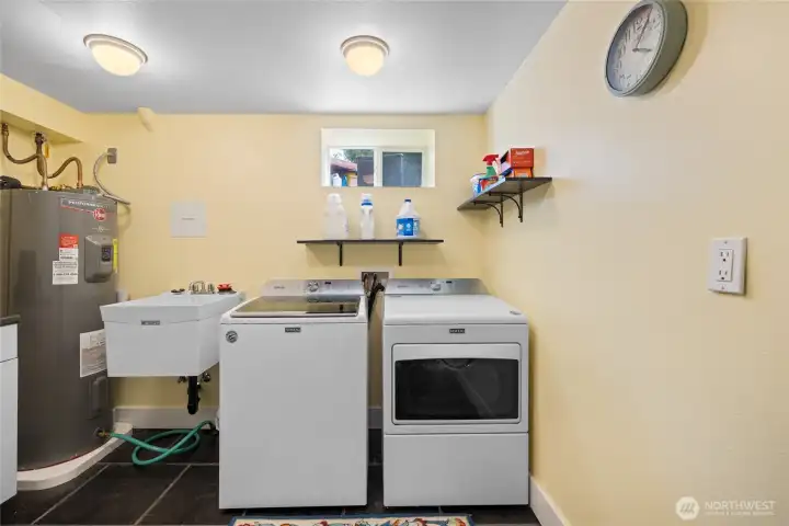 Lower level laundry.