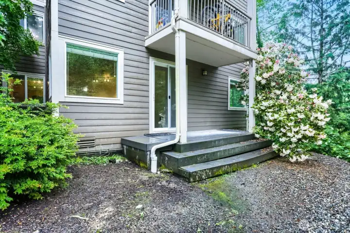 Private Patio & Trail