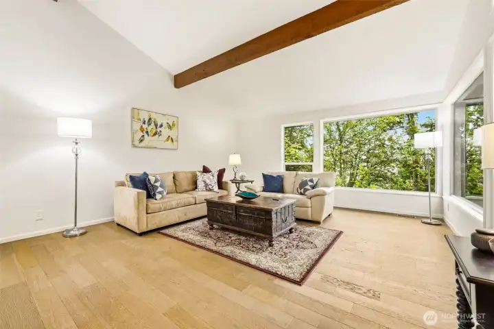 Light-Filled Living Room with Greenbelt Views Light-Filled Living Room with Greenbelt Views