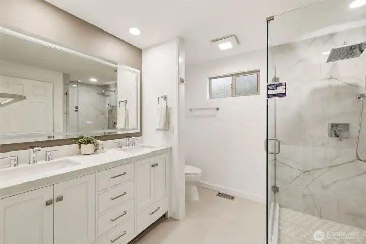 Remodeled Primary Bathroom with Walk-In Shower Remodeled Primary Bathroom with Walk-In Shower