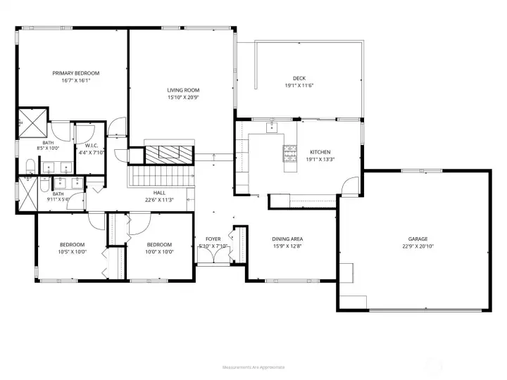 Main-Level Floor Plan Showing Indoor/Outdoor Living Flow Main-Level Floor Plan Showing Indoor/Outdoor Living Flow