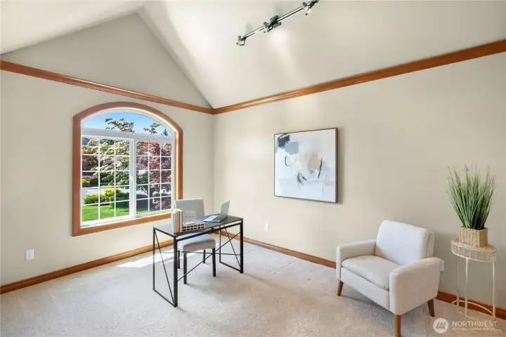 Private office off of entry with vaulted ceilings! Large enough to fit a murphy bed! Private office off of entry with vaulted ceilings! Large enough to fit a murphy bed!