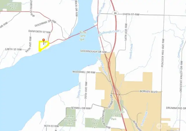 Parcel data is from Pierce County GIS  - Map features are approximate and have not been surveyed.