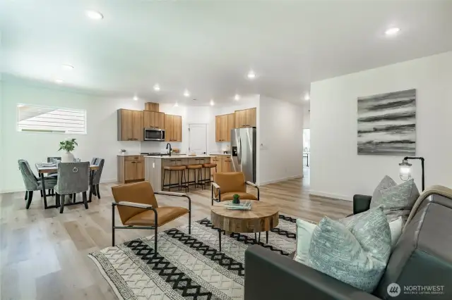Photos shown are of a similar floor plan previously built in a different neighborhood (The Ridge in Blaine). Finishes and features may vary. Some items pictured reflect buyer-selected upgrades which are not included in the base price and may be added at an additional cost.