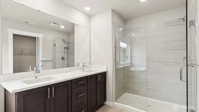Five-piece spa bath, sizeable primary closet!