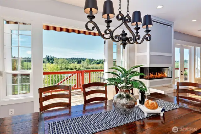 Open your French doors to the west-facing deck to create that special indoor-outdoor feel!