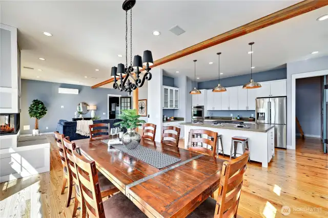 Entertaining is both easy and comfortable with this well-designed floor plan. Note the dining table with 12 chairs is available to your buyer if desired!