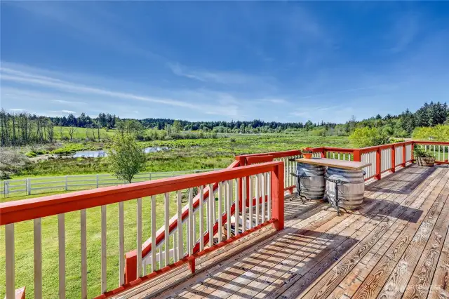 Enjoy sunsets, al fresco dining, entertaining, and more year round from your west-facing back deck.