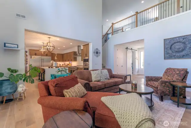 Family room just off the kitchen