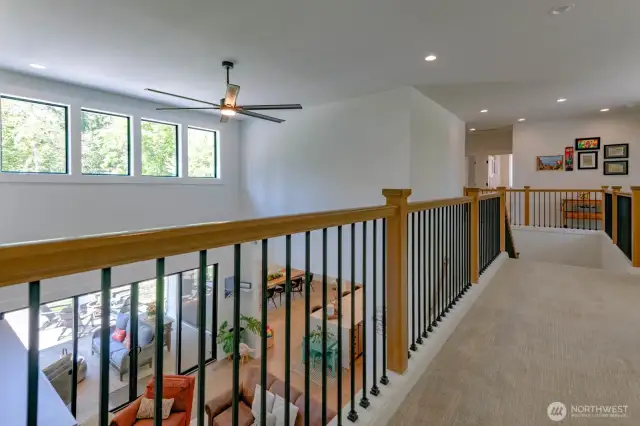 Upstairs overlooking family room