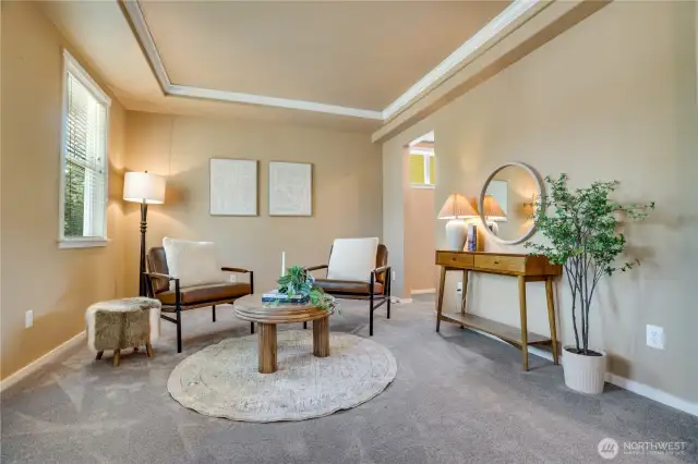 Front living room; new interior paint and carpets installed in 2024