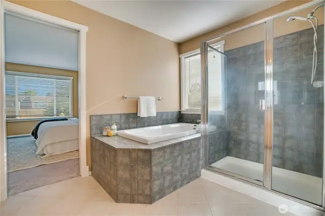 Large soaking tub