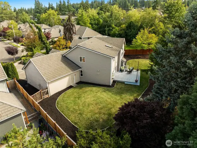 View of Fully Fenced Backyard