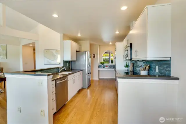 The thoughtfully designed step-saver kitchen, crafted for efficiency and ease.