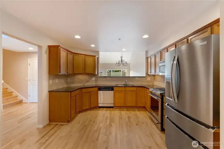 The heart of the home, the kitchen, is designed for both style and function.