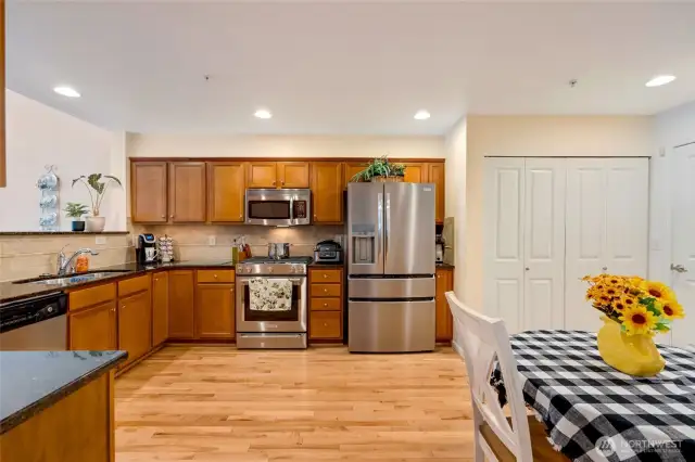 The heart of the home, the kitchen, is designed for both style and function.