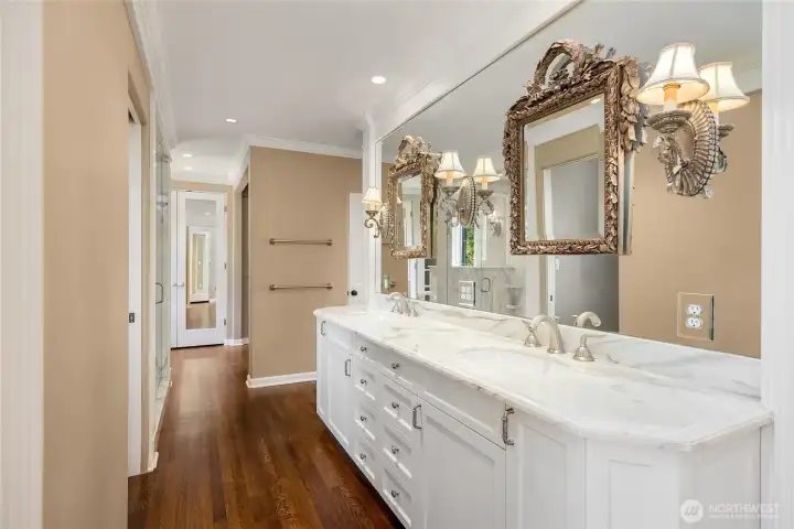 Master bathroom and closet area.