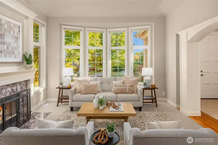 Beautiful light filled spaces make this home warm and welcoming.