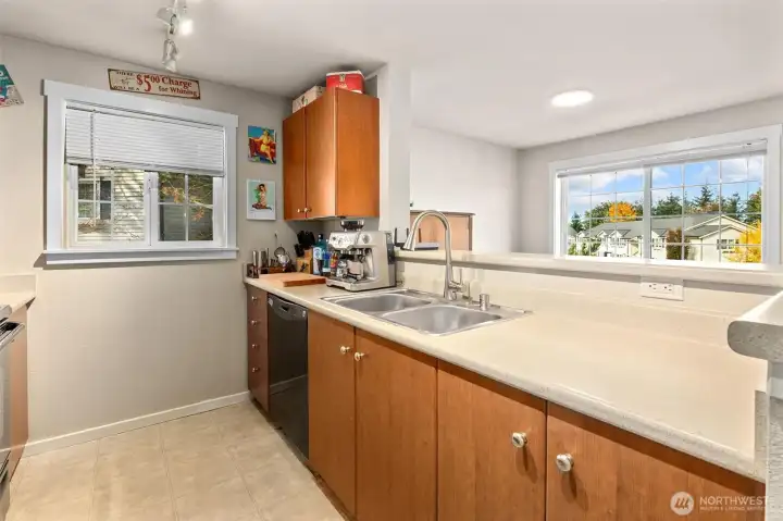 Plenty of counter space, fridge stays with the unit.