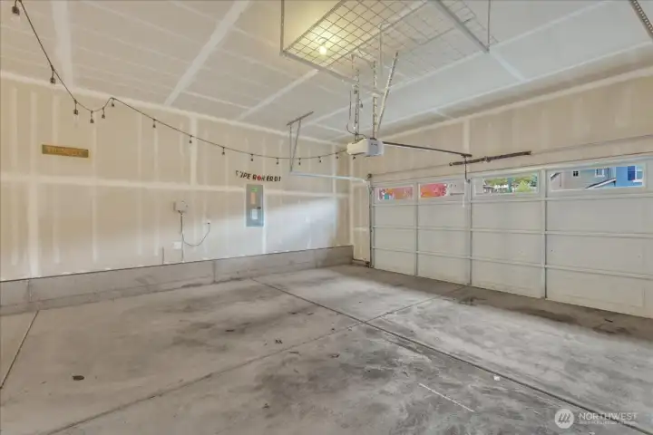 Second view of 3 car garage.