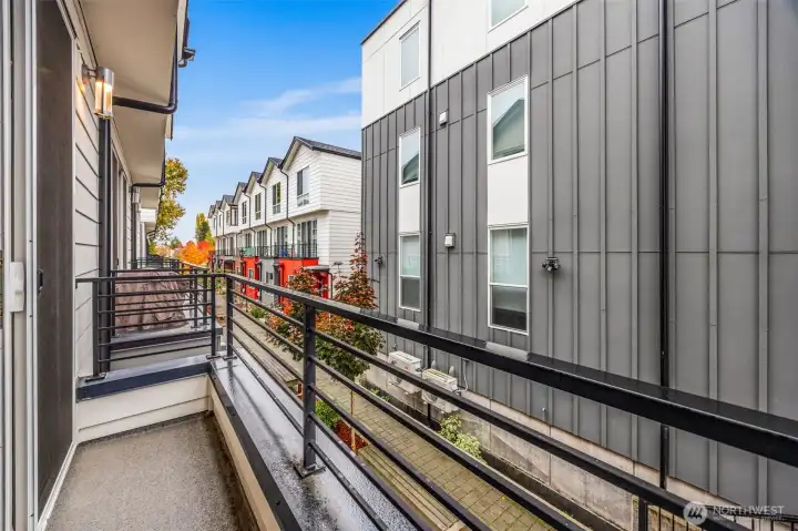 Balcony off living room