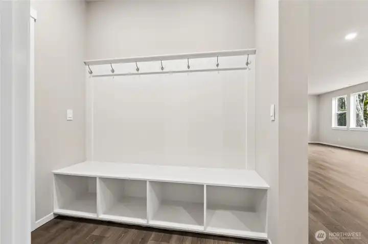 Drop Zone / Mud Room as you come in off the garage.