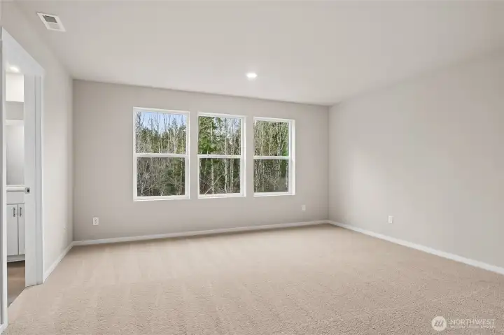 Primary Suite with Large Windows.