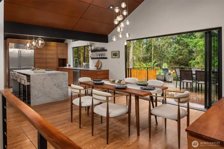 NanaWall system open to seamless indoor-outdoor living