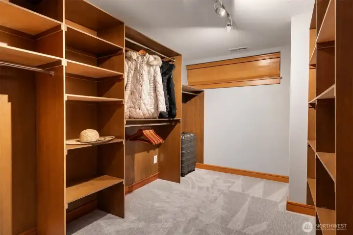Expansive closet with generous storage for seasonal and everyday organization