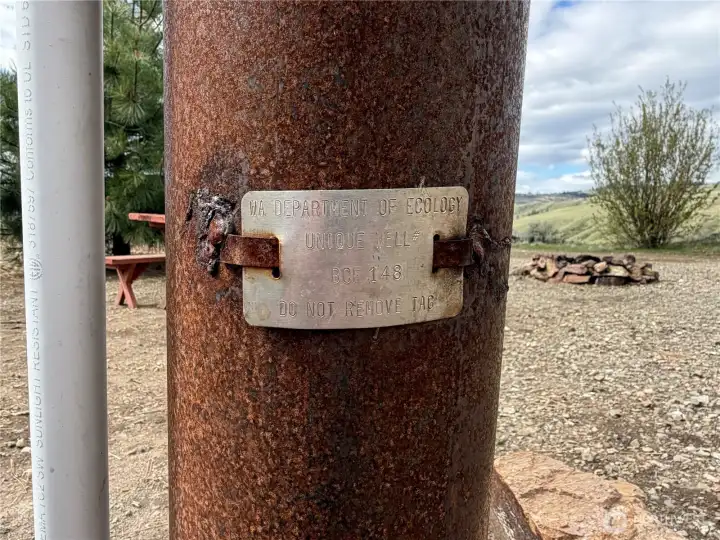 Well log available in supplements, 1.5 GPM when air-tested after completion.