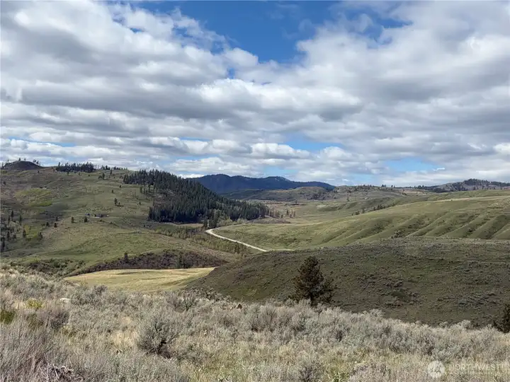 Beautiful territorial views to the SW of the cabins.