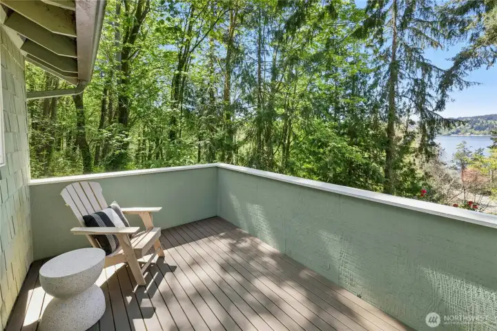 The private deck off the primary suite.